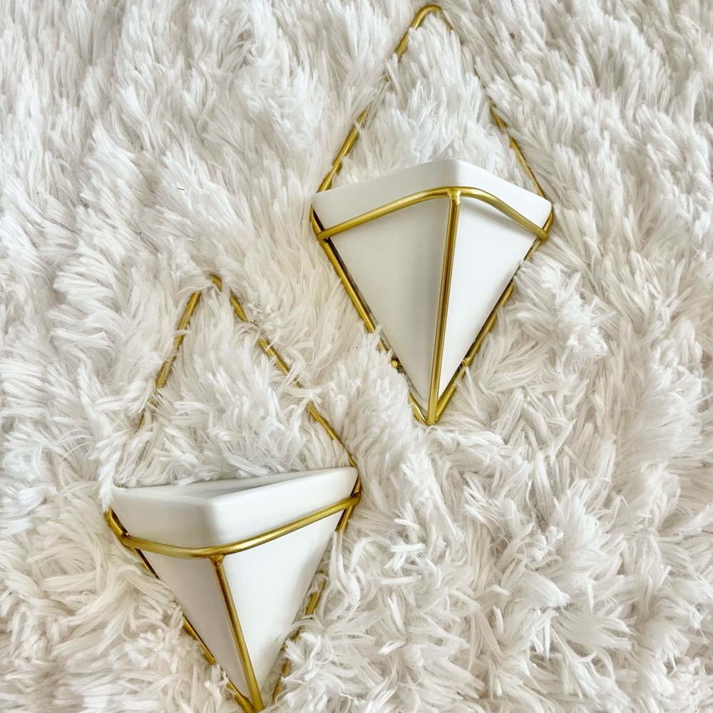California Home Goods Geometric Wall Planter Small Set of 2